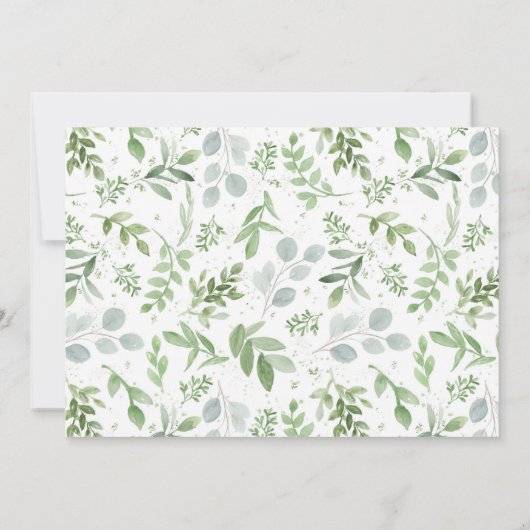 Waterverf Greenery en Flowers First Community Bedankkaart (Achterkant)