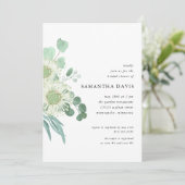 Waterverf Greenery en Flowers Vrijgezellenfeest Kaart (Staand voorkant)