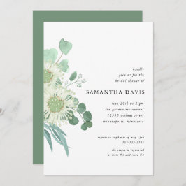 Waterverf Greenery en Flowers Vrijgezellenfeest Kaart