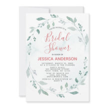 Waterverf Greenery en Roze Vrijgezellenfeest