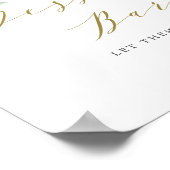 Waterverf Greenery en White Flowers Dessert Bar Poster (Hoek)