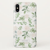Waterverf Greenery en White Flowers Pattern Case-Mate iPhone Case (Achterkant)