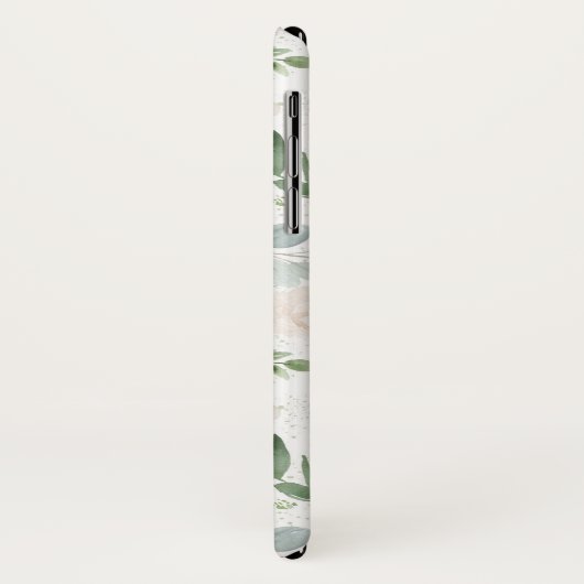 Waterverf Greenery en White Flowers Pattern Case-Mate iPhone Case (Achterkant/links)
