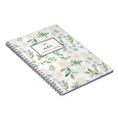 Waterverf Greenery en White Flowers Pattern Notitieboek (Rechterzijde)