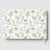 Waterverf Greenery en White Flowers Wedding Gastenboek (Achterkant)