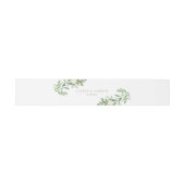 Waterverf Greenery en White Flowers Wedding Uitnodigingen Wikkel (Vlak)
