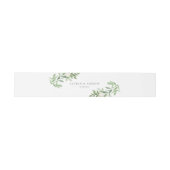 Waterverf Greenery en White Flowers Wedding Uitnodigingen Wikkel (Vlak)