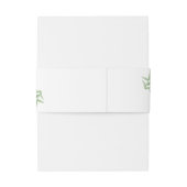 Waterverf Greenery en White Flowers Wedding Uitnodigingen Wikkel (Achterkant Voorbeeld)