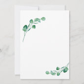 Waterverf Greenery Eucalyptus Baby Sprinkle Kaart (Achterkant)