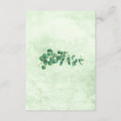 Waterverf Greenery Eucalyptus geeft de datum op Informatiekaartje (Achterkant)