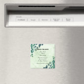 Waterverf Greenery Eucalyptus geeft de datum op Magneet (Insitu (Vaatwasser))