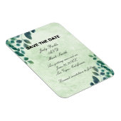 Waterverf Greenery Eucalyptus geeft de datum op Magneet (Rechterzijde)