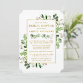 Waterverf Greenery Eucalyptus Gold Vrijgezellenfee Kaart (Staand voorkant)