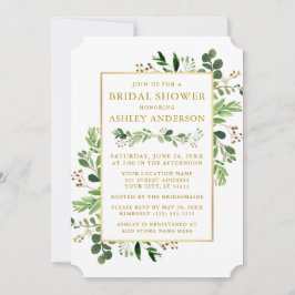 Waterverf Greenery Eucalyptus Gold Vrijgezellenfee Kaart