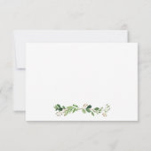 Waterverf Greenery Eucalyptus Gold Wedding RSVP Kaartje (Achterkant)