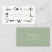 Waterverf Greenery Eucalyptus Interieurontwerper Contactkaartje (Voorkant / Achterkant)