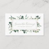 Waterverf Greenery Eucalyptus Interieurontwerper Contactkaartje (Voorkant)