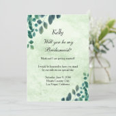 Waterverf Greenery Eucalyptus Leaves Bridesmaid Kaart (Staand voorkant)