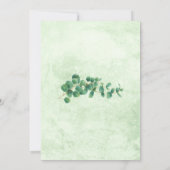Waterverf Greenery Eucalyptus Leaves Bridesmaid Kaart (Achterkant)