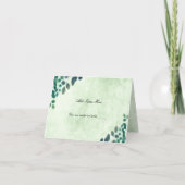 Waterverf Greenery Eucalyptus Leaves Place Card Bedankkaart (Voorkant)