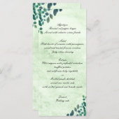 Waterverf Greenery Eucalyptus Leaves Wedding Menu (Voorkant / Achterkant)