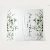 Waterverf Greenery Eucalyptus Wedding Backdrop Wandkleed (Voorkant (horizontaal))