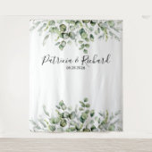 Waterverf Greenery Eucalyptus Wedding Backdrop Wandkleed (Voorkant)