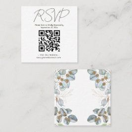 Waterverf Greenery Eucalyptus Wedding Vierkante Visitekaartje