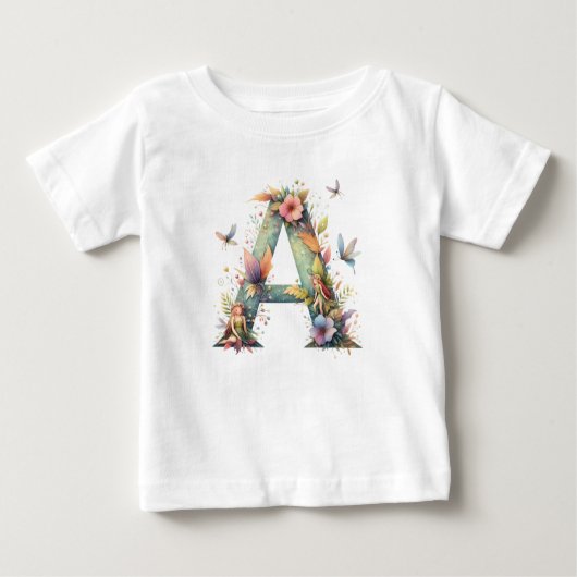 Waterverf Greenery Fairies Monogram Letter A (Voorkant)