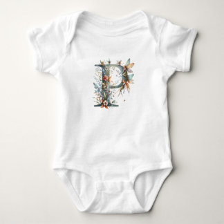 Waterverf Greenery Fairies Monogram Letter P Romper