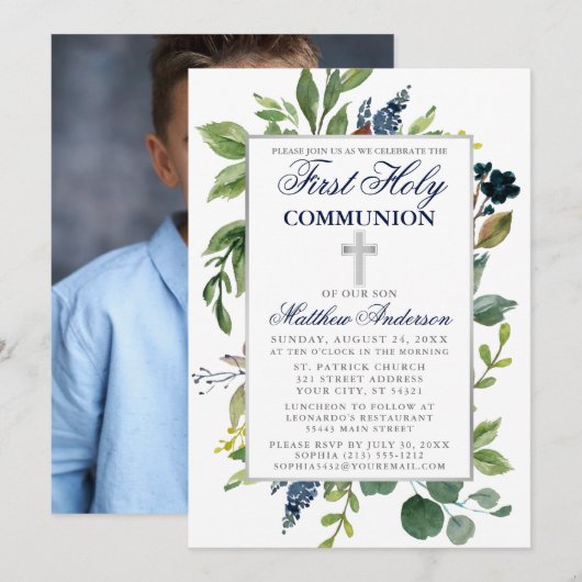 Waterverf Greenery First Heilige Communauteit Foto Kaart (Voorkant / Achterkant)