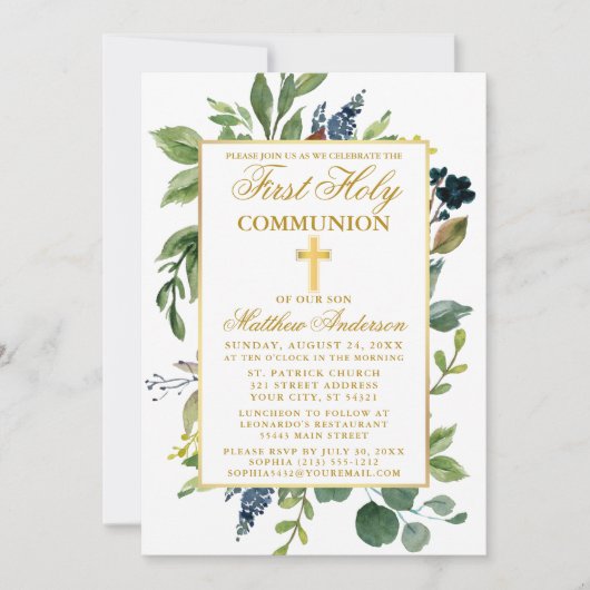 Waterverf Greenery First Heilige Communist Gold Kaart (Voorkant)