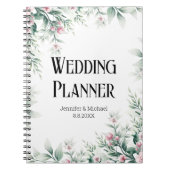 waterverf greenery floral bruiloft planner notitieboek (Voorkant)