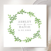 Waterverf Greenery Floral Eucalyptus Wedding Servet