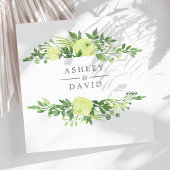 Waterverf Greenery Floral Garden Foliage Wedding Servet