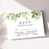 Waterverf Greenery Floral Garden Wedding RSVP