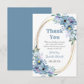 Waterverf Greenery Floral Gold 50th Birthday Bedankkaart (Voorkant / Achterkant)