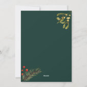 Waterverf Greenery Floral Lijst Foto Feestdagenkaart (Achterkant)