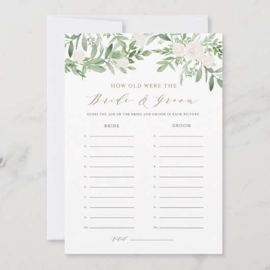 Waterverf Greenery Floral raad de Kaart van het Sp (Voorkant)