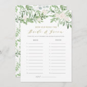 Waterverf Greenery Floral raad de Kaart van het Sp (Voorkant / Achterkant)