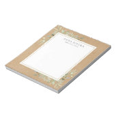 Waterverf Greenery Floral Rustic Kraft Boho Notitieblok (Linkerzijde)