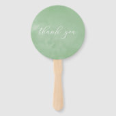 Waterverf Greenery Foliage Baby shower Favor Handwaaier (Achterkant)