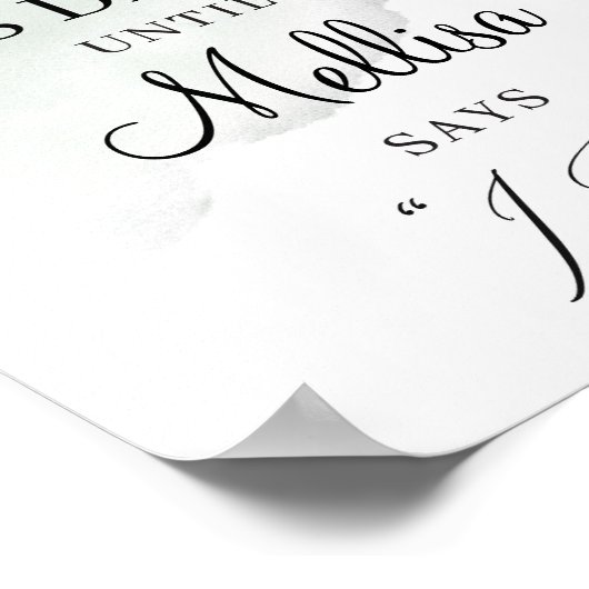 Waterverf greenery foliage boho coundown sign poster (Hoek)