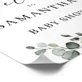 Waterverf greenery foliage boho welkomstteken poster (Hoek)