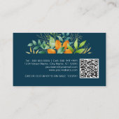 Waterverf Greenery Foliage Botanische QR-code Visitekaartje (Achterkant)