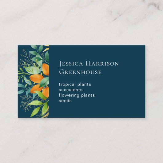 Waterverf Greenery Foliage Botanische QR-code Visitekaartje (Voorkant)