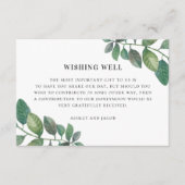 Waterverf greenery foliage bruiloft die goed wenst informatiekaartje (Voorkant)