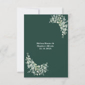 Waterverf Greenery Foliage Eucalyptus Wreath Save The Date (Achterkant)