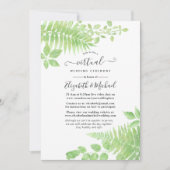 Waterverf Greenery Foliage Online Virtual Wedding Kaart (Voorkant)