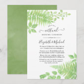 Waterverf Greenery Foliage Online Virtual Wedding Kaart (Voorkant / Achterkant)